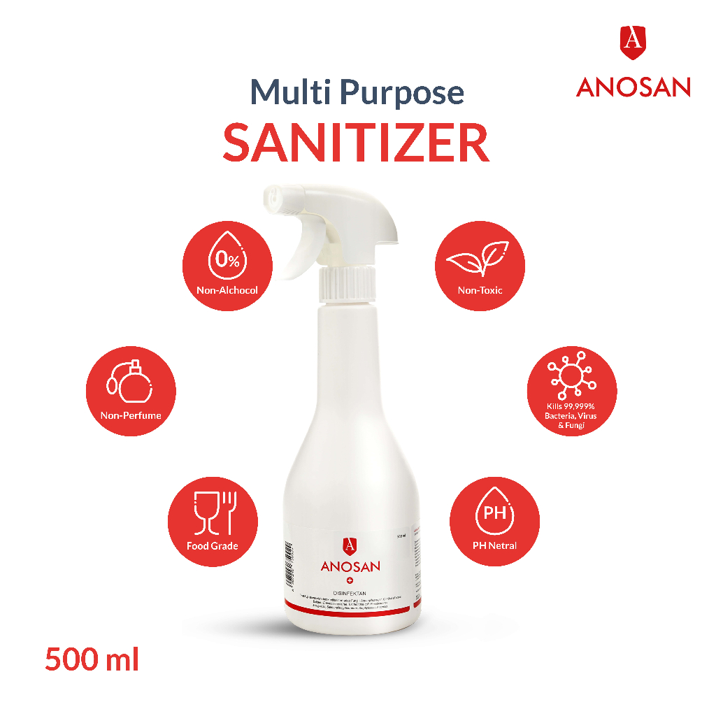 Anosan NR HOCL 500 ml Disinfektan dan Sanitizer Non Alkohol (Food Grade)