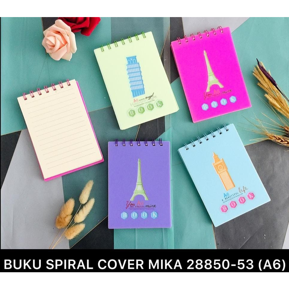 

ROYALE STATIONARY - Buku Catatan / Agenda Spiral Tegak Hard Cover Ukuran A6 Karakter WONDER WORLD