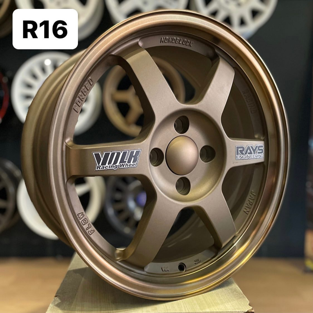 velg mobil TE37 R16x7 et40 pcd 4x100 velg racing rirng 16 jazz yaris mobilio