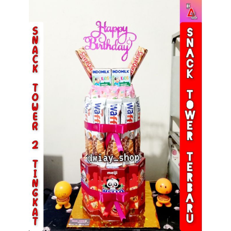 

SNACK TOWER BIRTHDAY / KUE ULTAH TERBARU / HADIAH ULTAH / HADIAH KHITANAN / HADIAH WISUDA