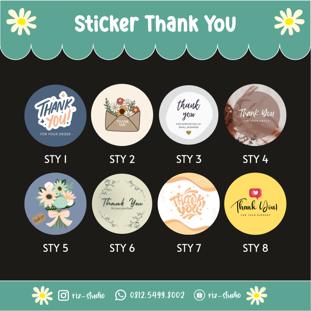 

CUSTOM HANGTAG / STICKER THANK YOU (BISA CUSTOM)