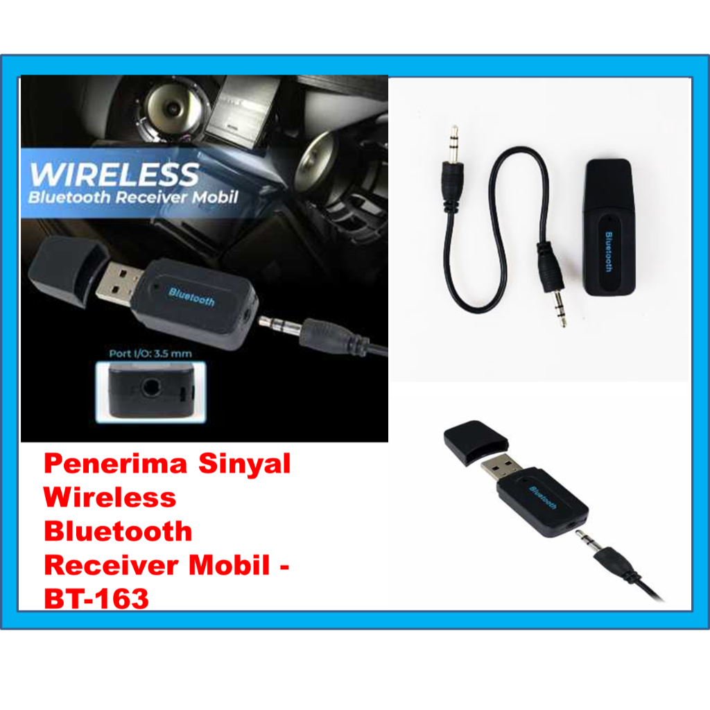 BLUETOOTH RECEIVER MOBIL USB WIRELESS SPEAKER BLUETOOTH AUDIO MUSIC Penerima Sinyal Wireless Bluetooth Receiver Mobil - BT-163