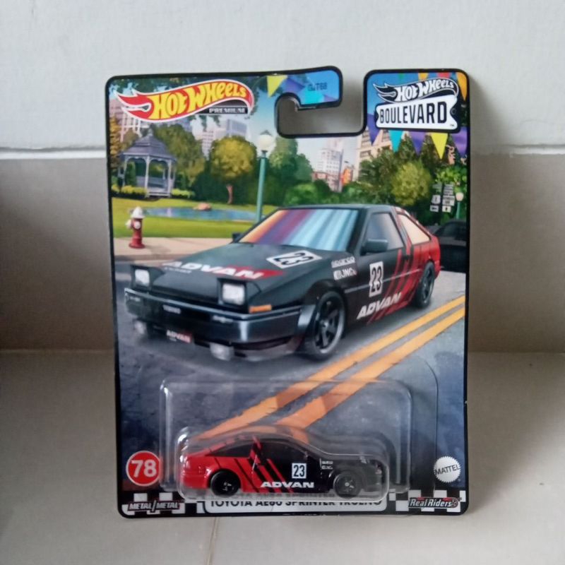 toyota ae86 sprinter trueno hotwheels premium boulevard advan