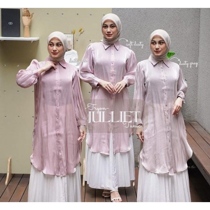 Tunik wanita muslimah - Tunik mewah bahan shimmer - Tunik kondangan untuk wanita - Baju atasan wanit