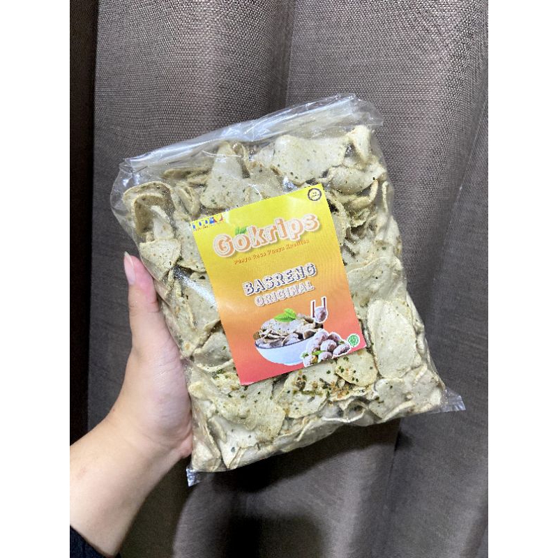 

Gokrips Keripik BASRENG ORIGINAL DAUN JERUK LEZAT bakso ikan goreng daun jeruk