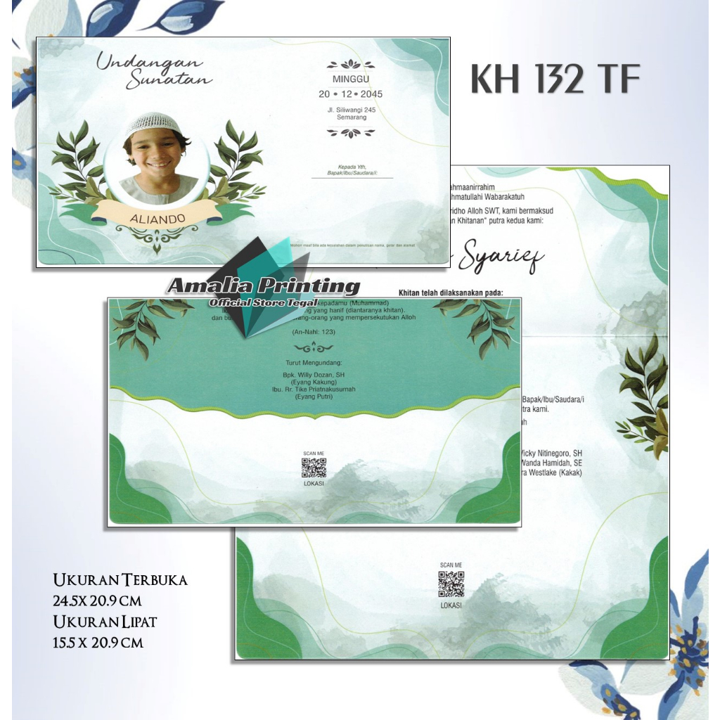 Undangan Kihtan Simple, Elegan, Murah, Unik, Aesthetic, Rustic, Mewah – Undangan Seri Khitan