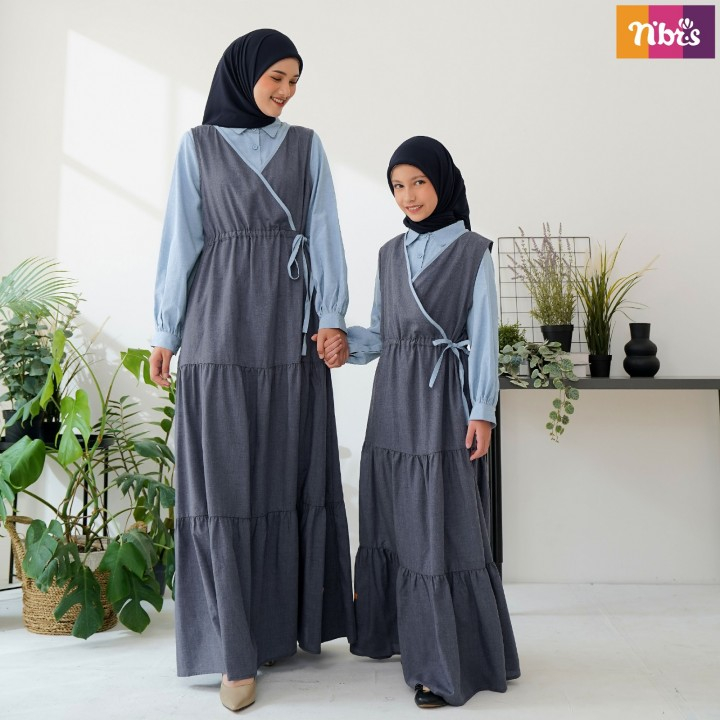 Baju Muslim Couple Ibu dan Anak Nibras Terbaru Aiko mom2