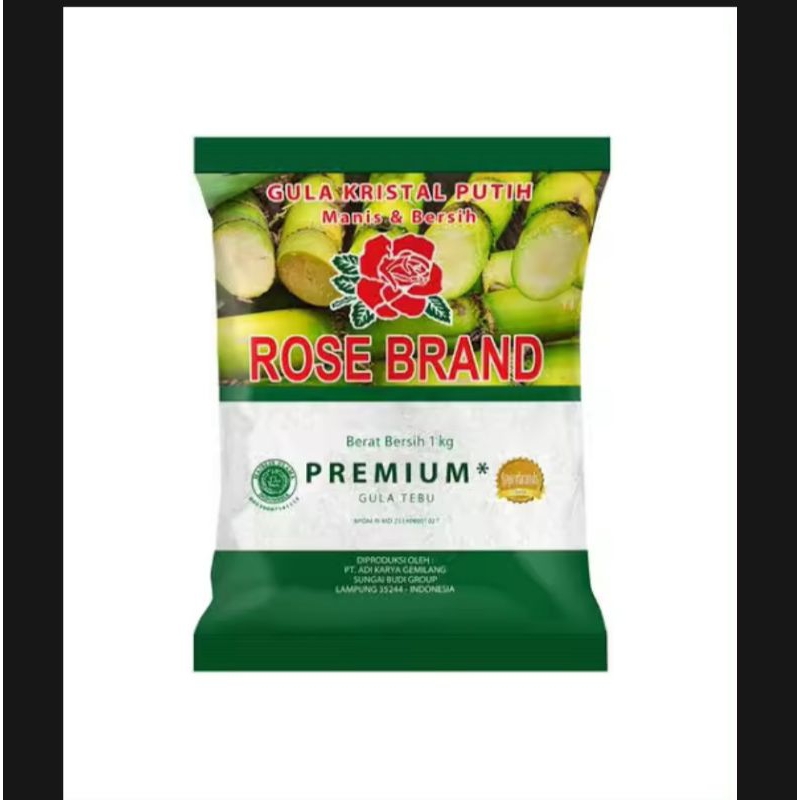 

Gula kemasan Rose brand ( random) 1 kg