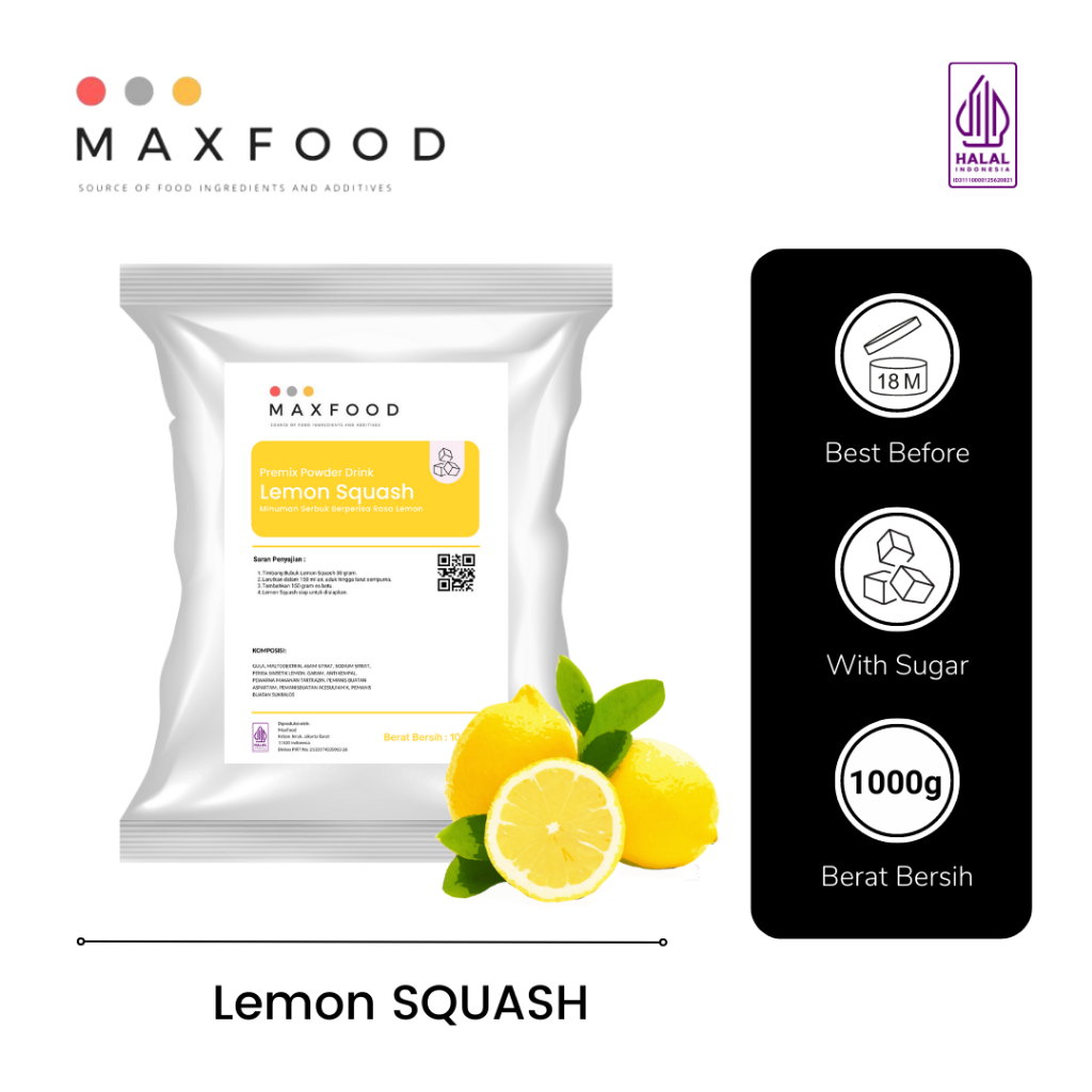 

Lemon Squash / Bubuk Minuman Sirup Rasa Lemon 1Kg