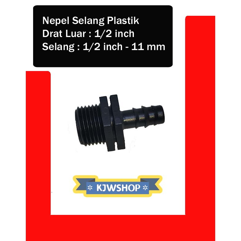 Nepel Naple Plastik Sambungan Drat Luar Ke Selang Fertigasi Hidroponik Fiting Selang Plastik Fitting