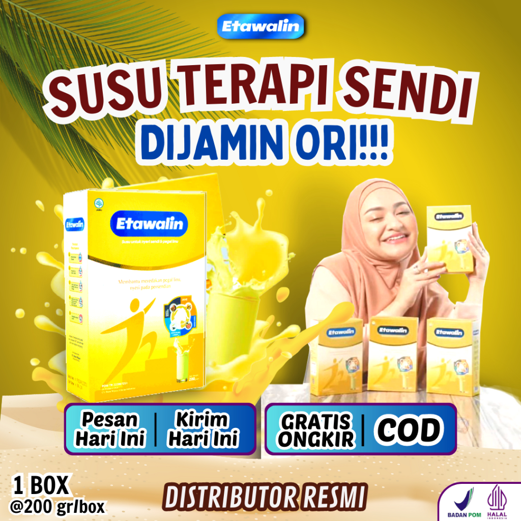 

ETAWALIN Susu kambing Etawa Atasi Nyeri Sendi Dan Asam Urat Original 1 Box