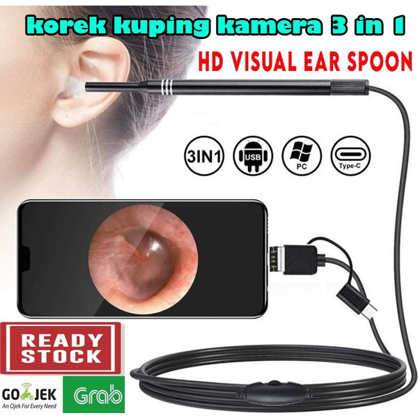 KOREK KUPING DGITAL PEMBERSIH TELINGA KAMERA EAR CLEANING ENDOSCOPE ORIGINAL