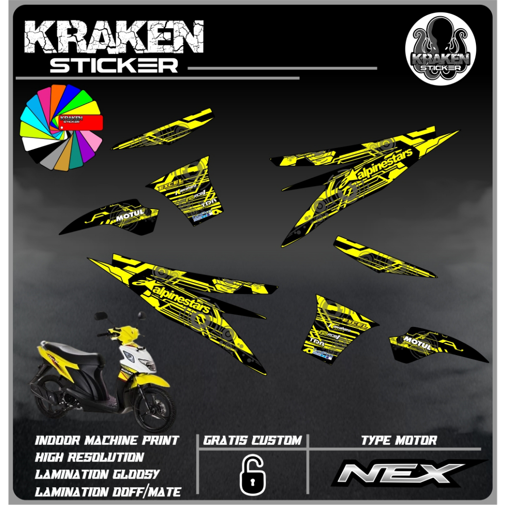 STRIPING STICKER NEX KARBU STIKER NEX KARBU STICKER LIS LIST SUZUKI NEX KARBU CODE 03