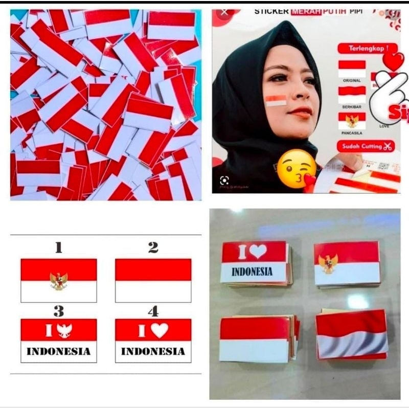 

Stiker Bendera Pipi 17 Agustus ukuran 2x3cm isi 50 pcs