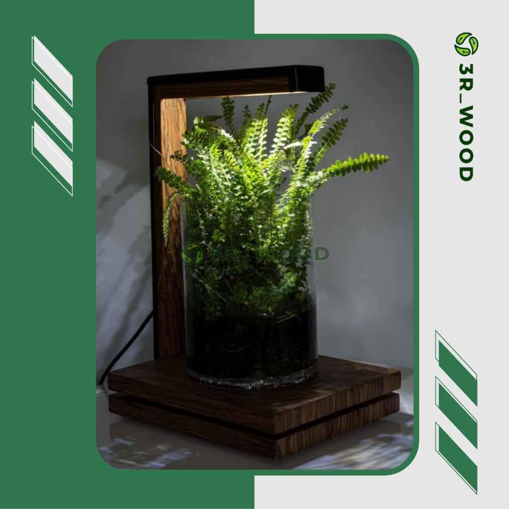Aquarium Mini Box Kayu/Wadah Ikan Cupang Soliters/Hiasan Meja Estetik