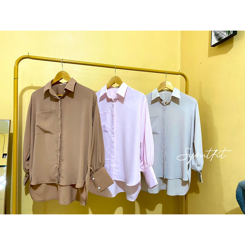 Kintan basic top - Kemeja Murah Snow sheer daily Kantor