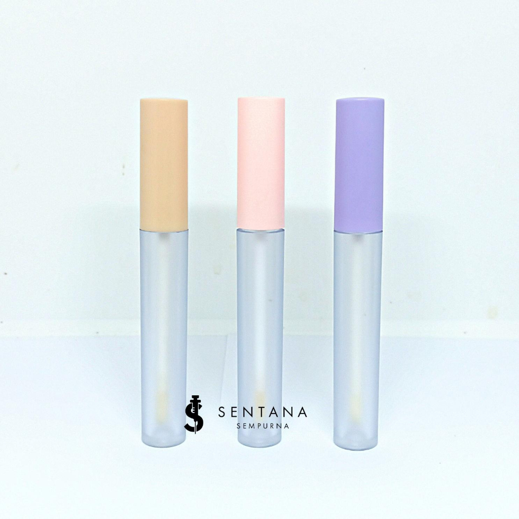 Botol lip gloss DOFF kosong PASTEL PINK UNGU COKELAT lip tint lip tube lipstick 4 ml share in jar tr