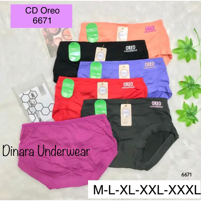 (6pcs) Celana Dalam Oreo 6671 CD Oreo Wanita