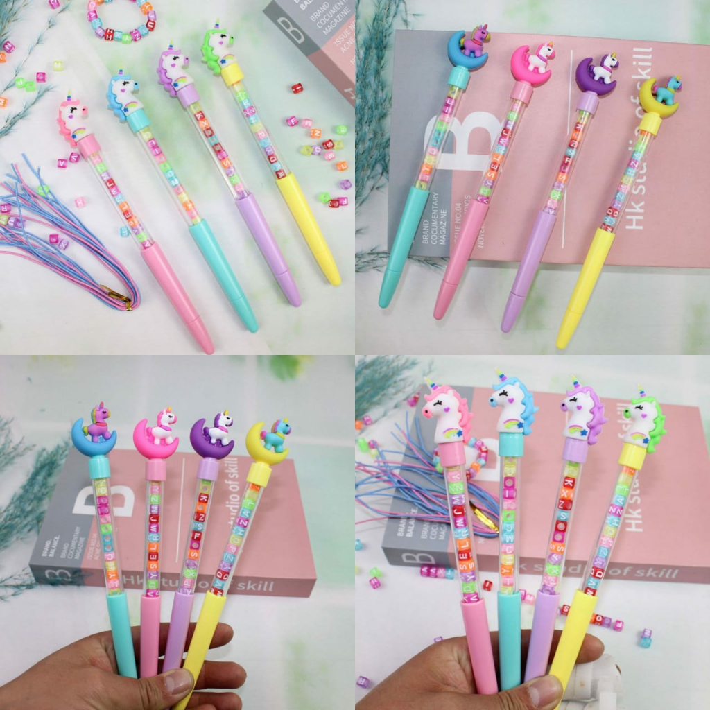 

Bolpen Tinta Gel Hitam Unicorn Karakter Unicorn Bolpen Murah Kado ultah anak