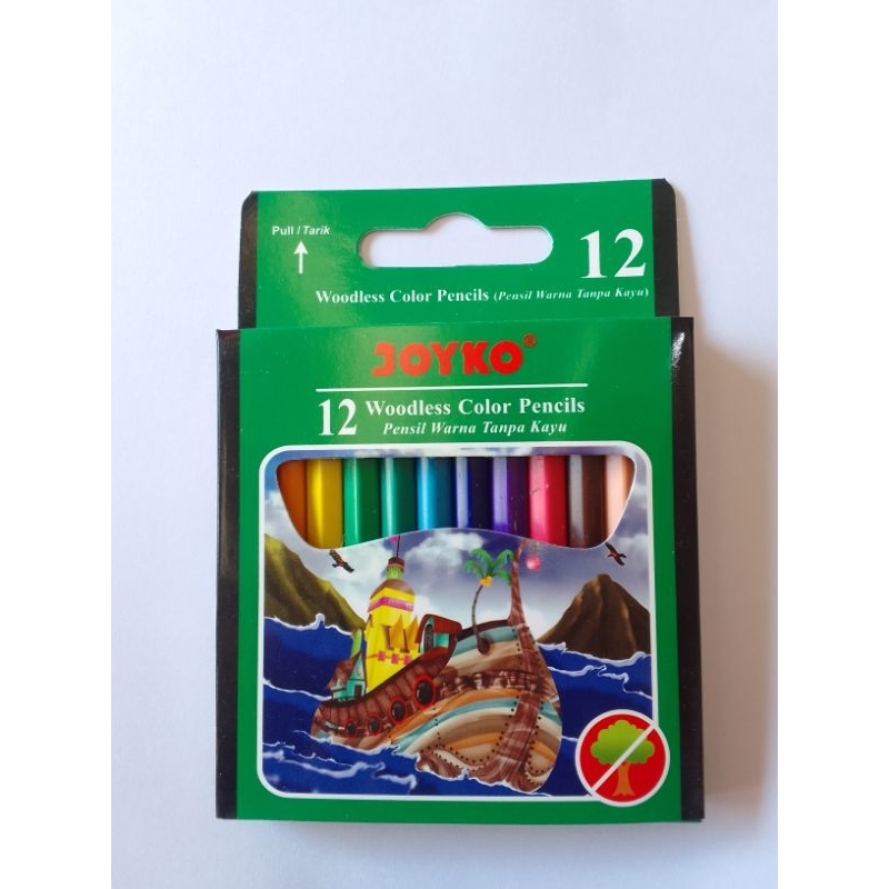 

Pensil Warna 12 Warna Joyko Pendek | CP-107