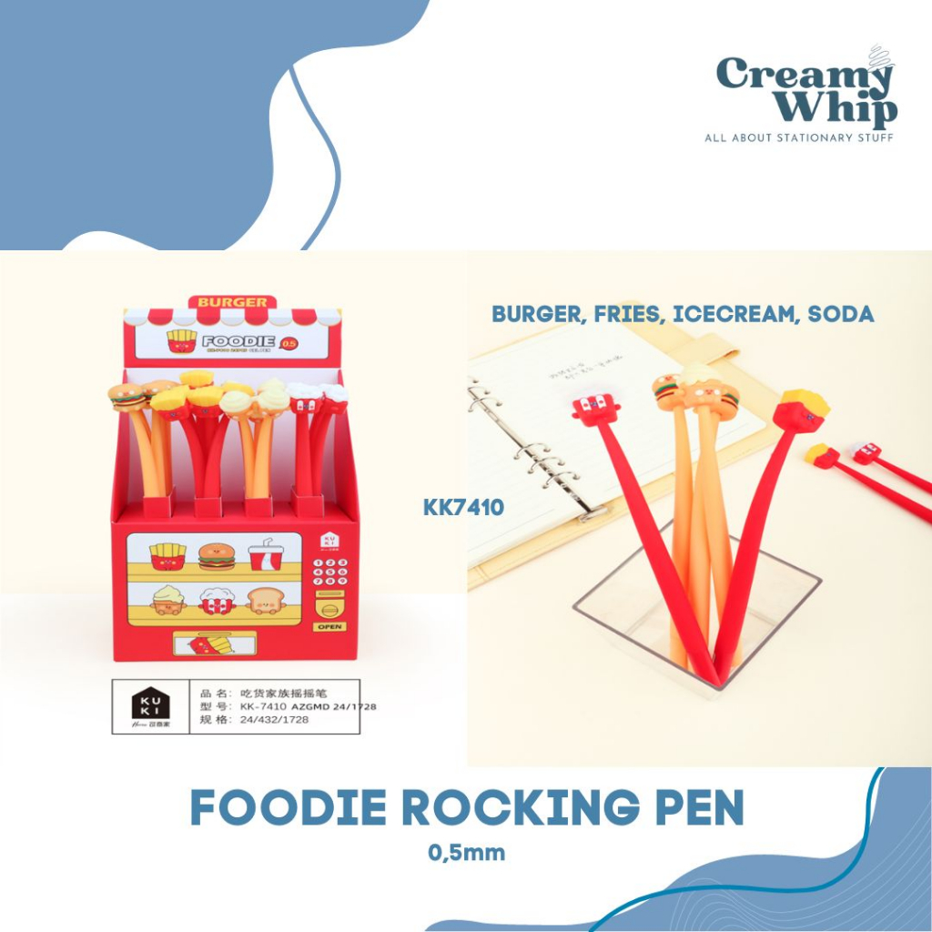 

0.5 MM Tip Foodie Rocking Pen - Pulpen Makanan Mainan Pulpen Lucu Cute Stationary Pulpen Mantul