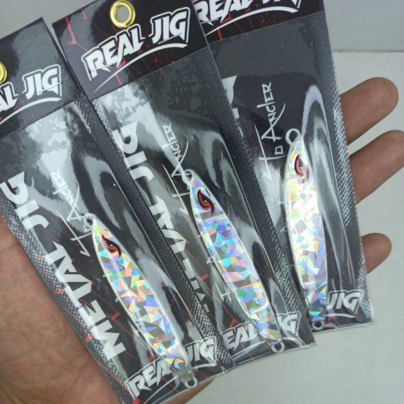 metal jig polka z 40,60,80,100 gram gid perut foil pecah kaca