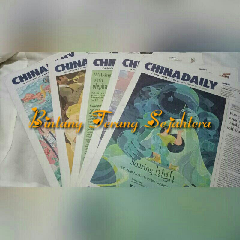 (SATUAN) Koran Bekas Bahasa Inggris Khusus China Daily