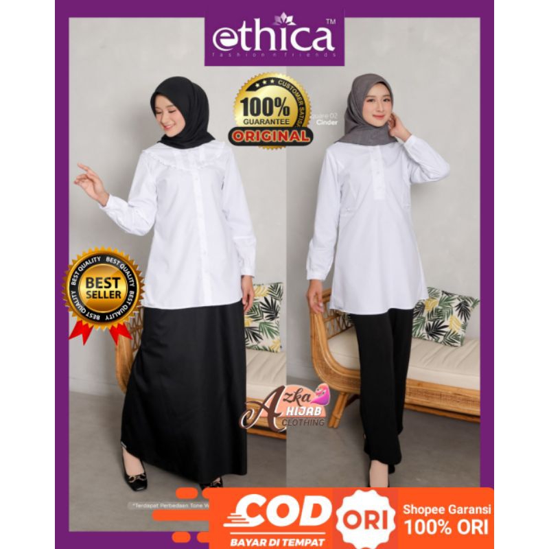 ETHICA UNIFORM 18 BAJU KERJA SETELAN HITAM PUTIH/ BAJU DINAS PUTIH HITAM / BAJU PNS PUTIH HITAM / KE