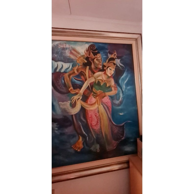 Lukisan Hendra Gunawan asli Rama dan Shinta