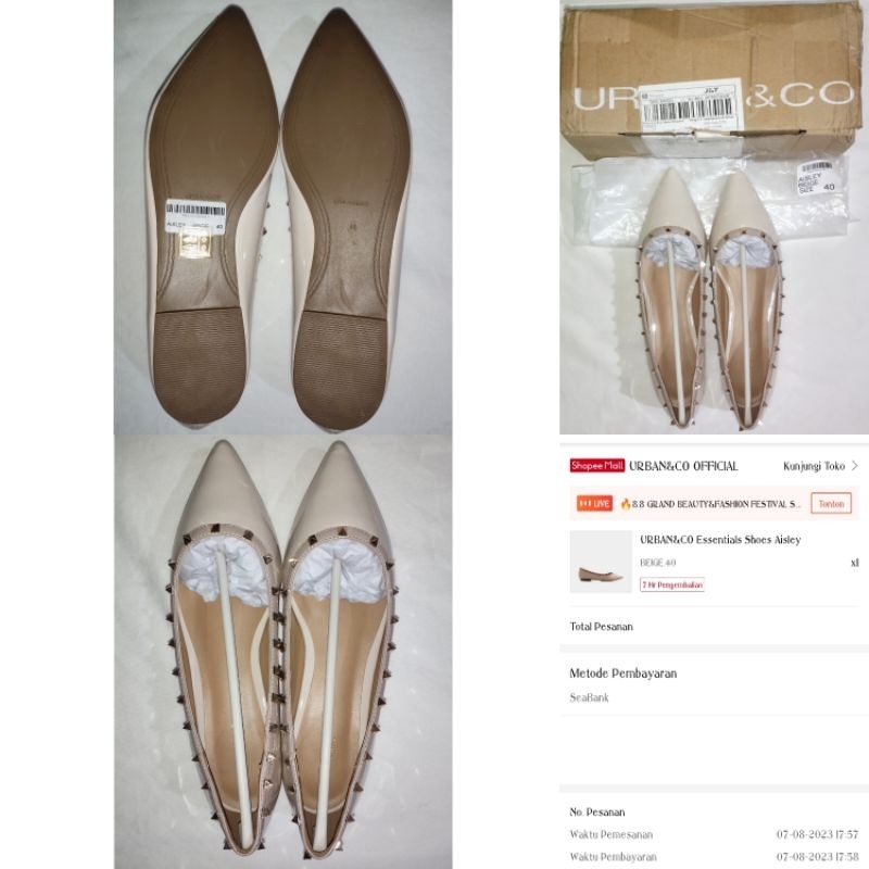 PRELOVED [NEW] URBAN&CO Essentials Shoes Aisley Beige 40