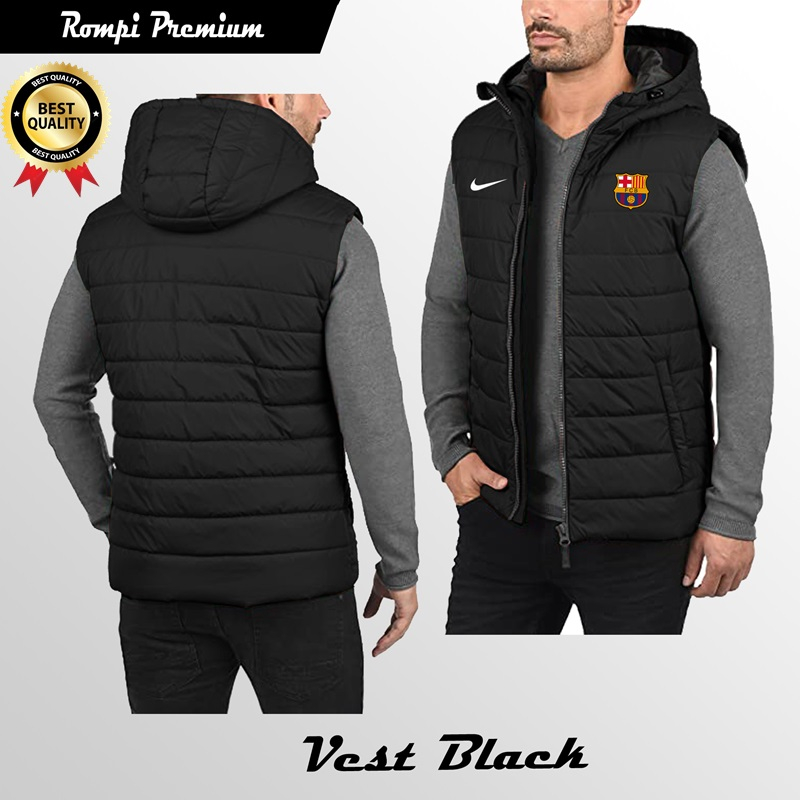 Rompi Anti Dingin Barcelona Jaket Rompi Pria Keren Rompi Cowok Keren Rompi Vest Pria Rompi Murah Rom