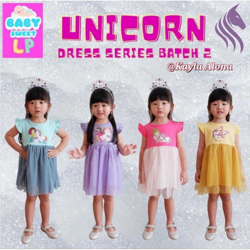 DRESS ANAK UNICORN / UNICORN DRESS SERIES TUTU ANAK BALITA / BAJU ANAK