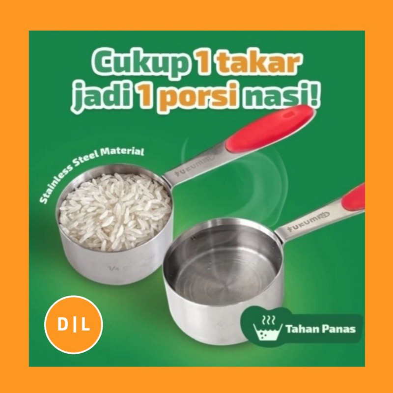 

SENDOK TAKAR FUKUMI STAINLESS STEEL / SENDOK BERAS PORANG FUKUMI