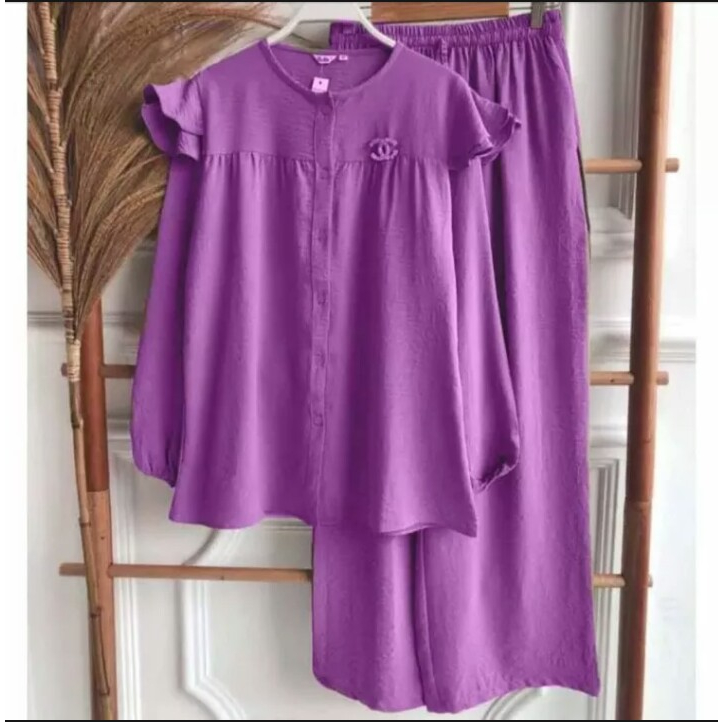 Reva One Set katun premium Setelan Wanita polos Terbaru Premium Busui