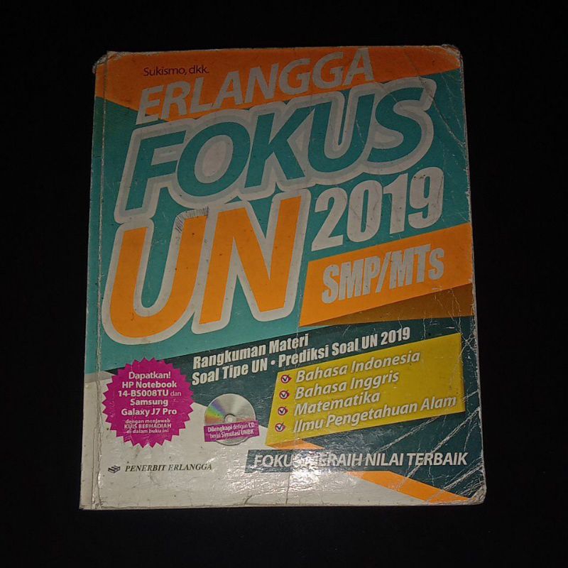 Erlangga Fokus UN 2019 SMP/MTs preloved bekas