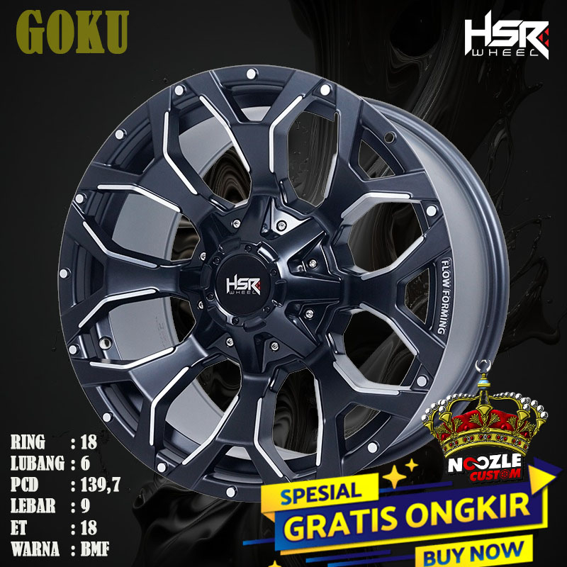 Velg Mobil Fortuner Pajero Ring 18 Merek HSR Type Goku Pelek Offroad Ring 18 Terbaru