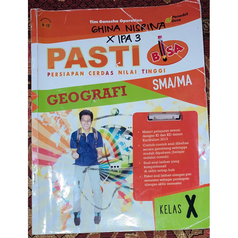 Buku Paket Geografi Pasti BIsa Kelas 10/X SMA/MA preloved