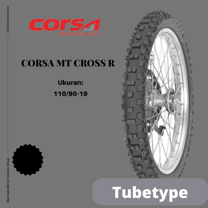 BAN MOTOR CORSA MT CROSS R UKURAN 110/100-18, 110/90-19 & 80/100-21 BAN MOTOR TRAIL