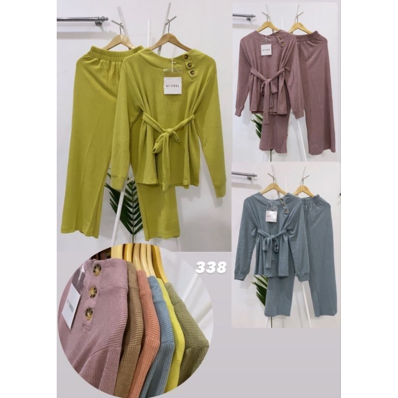 ONE SET KUYIFEI 338 TERBARU SETELAN RAJUT OVERSIZE VIRAL