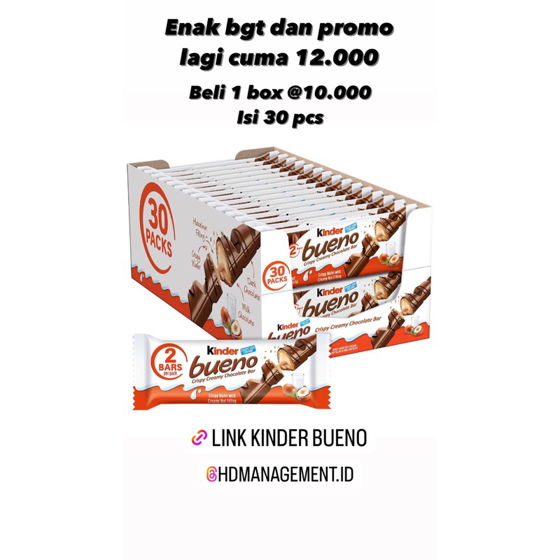 PROMO Kinder Bueno 1 box isi 30pcs