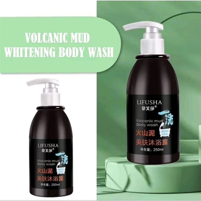 LIFUSHA VOLCANIC BODY WASH//SABUN LUMPUR WHITENING