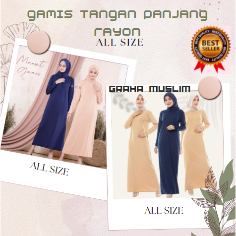 MANSET GAMIS LONGSLEEVE | INNER DRESS LONGSLEEVE TURTLENECK BAHAN RAYON UNIQLO PREMIUM MATERNITY
