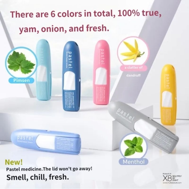 READY STOK  Inhaler Pastel Original Pocket Sniffer Jaemin Nct Lisa Blackpink Mentol Simple Thai Bibb