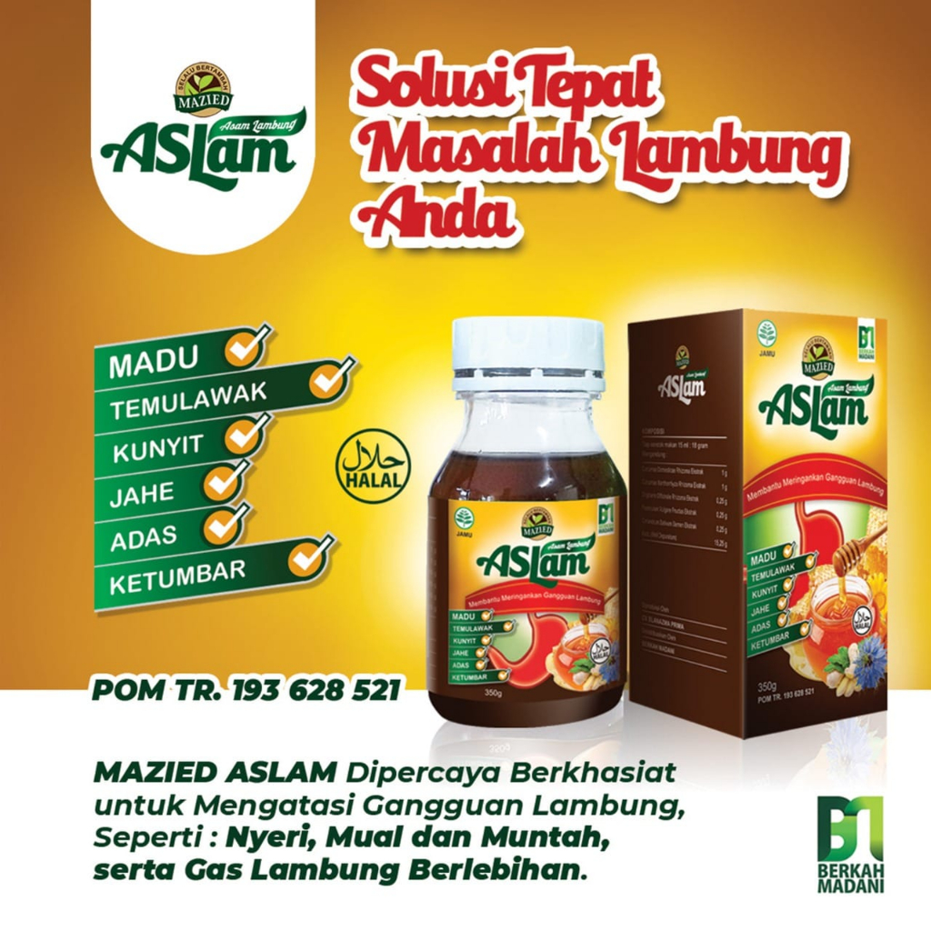 

MADU ASLAM MAZIED KESAHATAN LAMBUNG 350GRM
