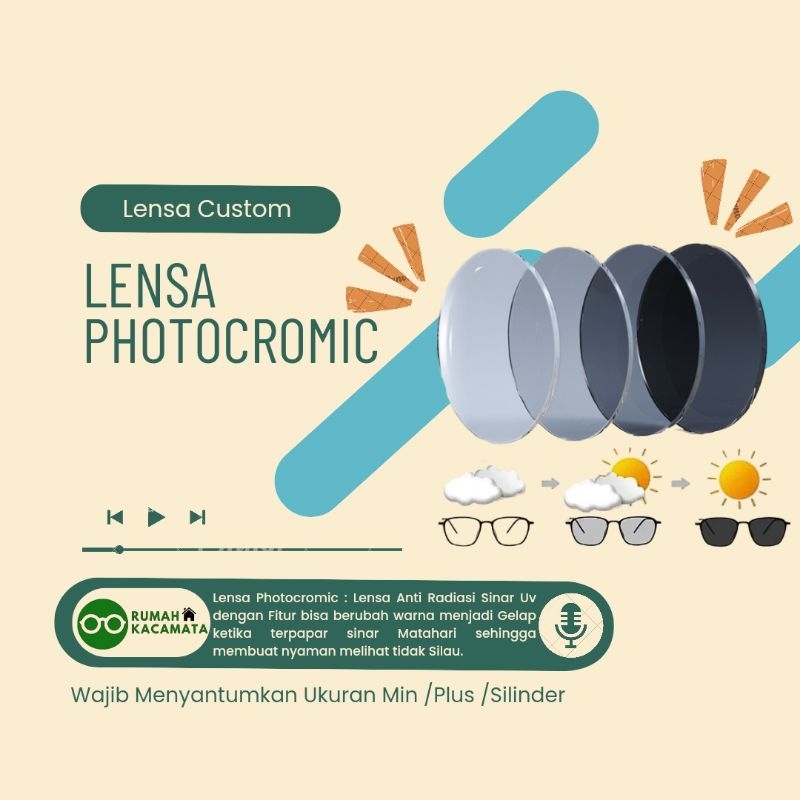 Lensa Photocromic Minus Plus Silinder