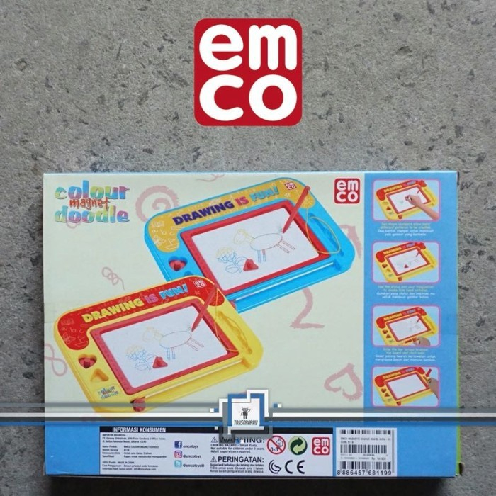 

Emco Colour Magnet Doodle Papan Tulis Magnetic Warna Drawing Board