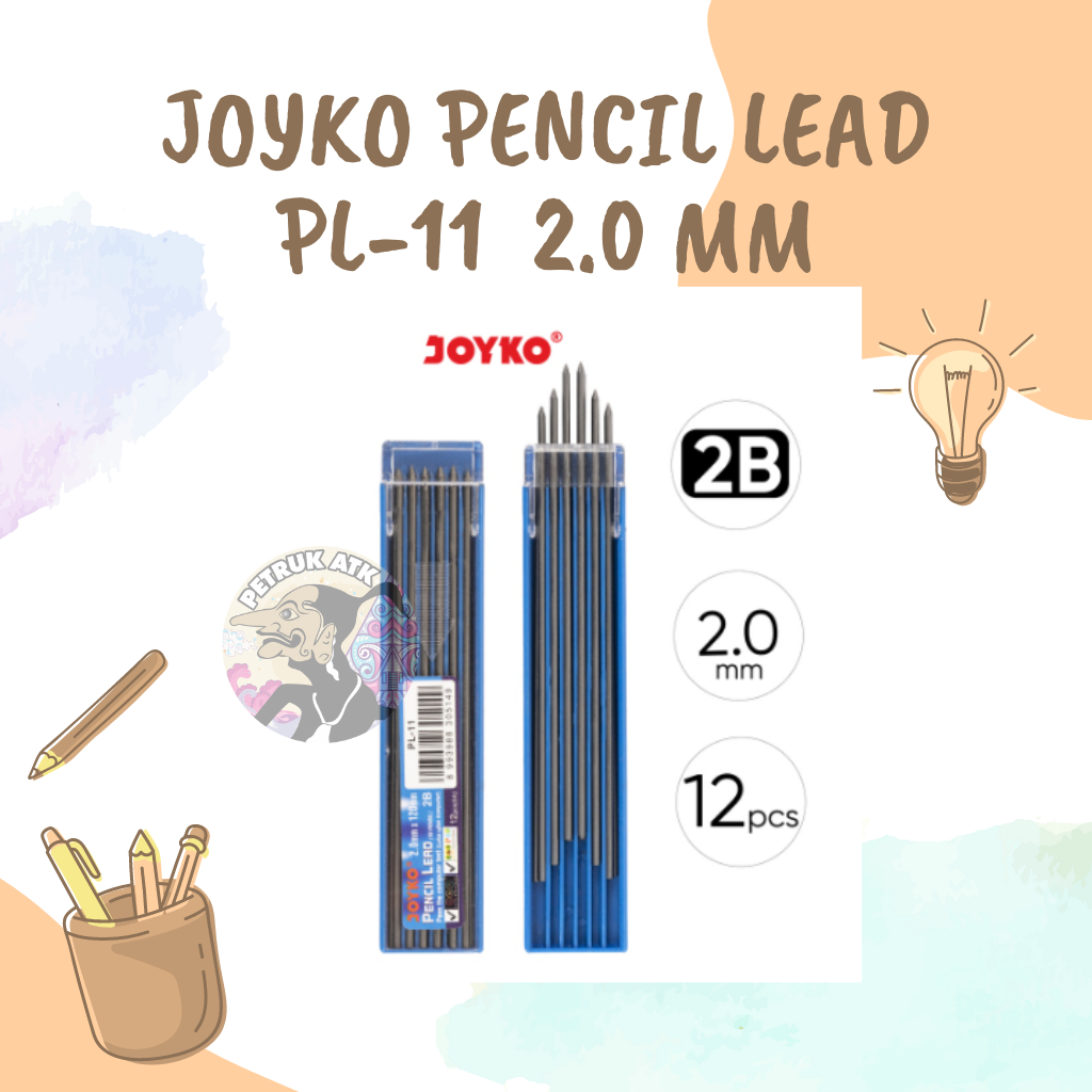 

[PCS] PENCIL LEAD / ISI PENSIL MEKANIK JOYKO 2.0 MM 2B PL-11^