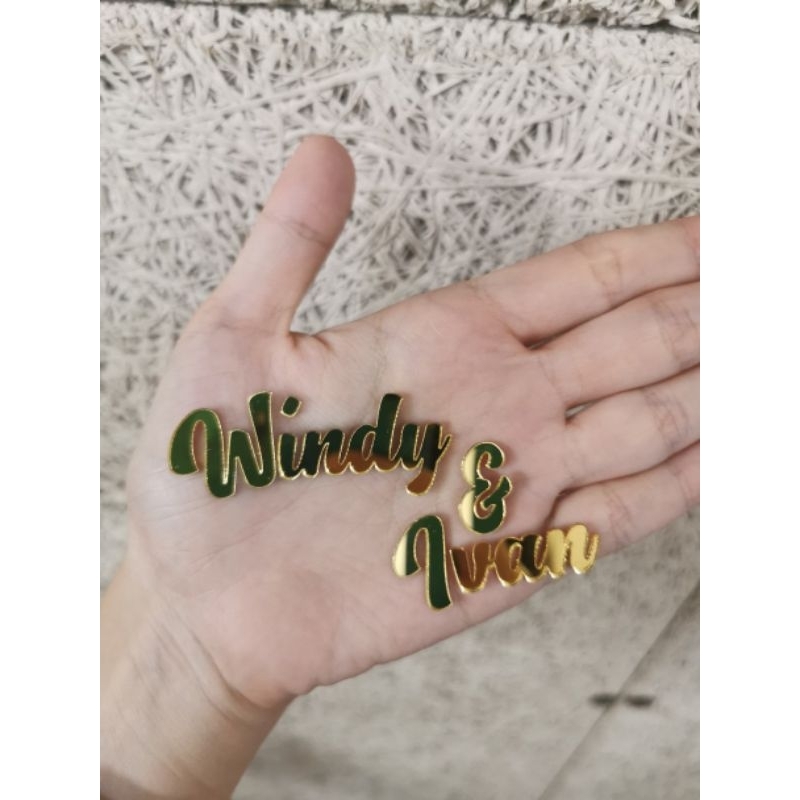 Cutting Nama Mahar Akrilik Mirror