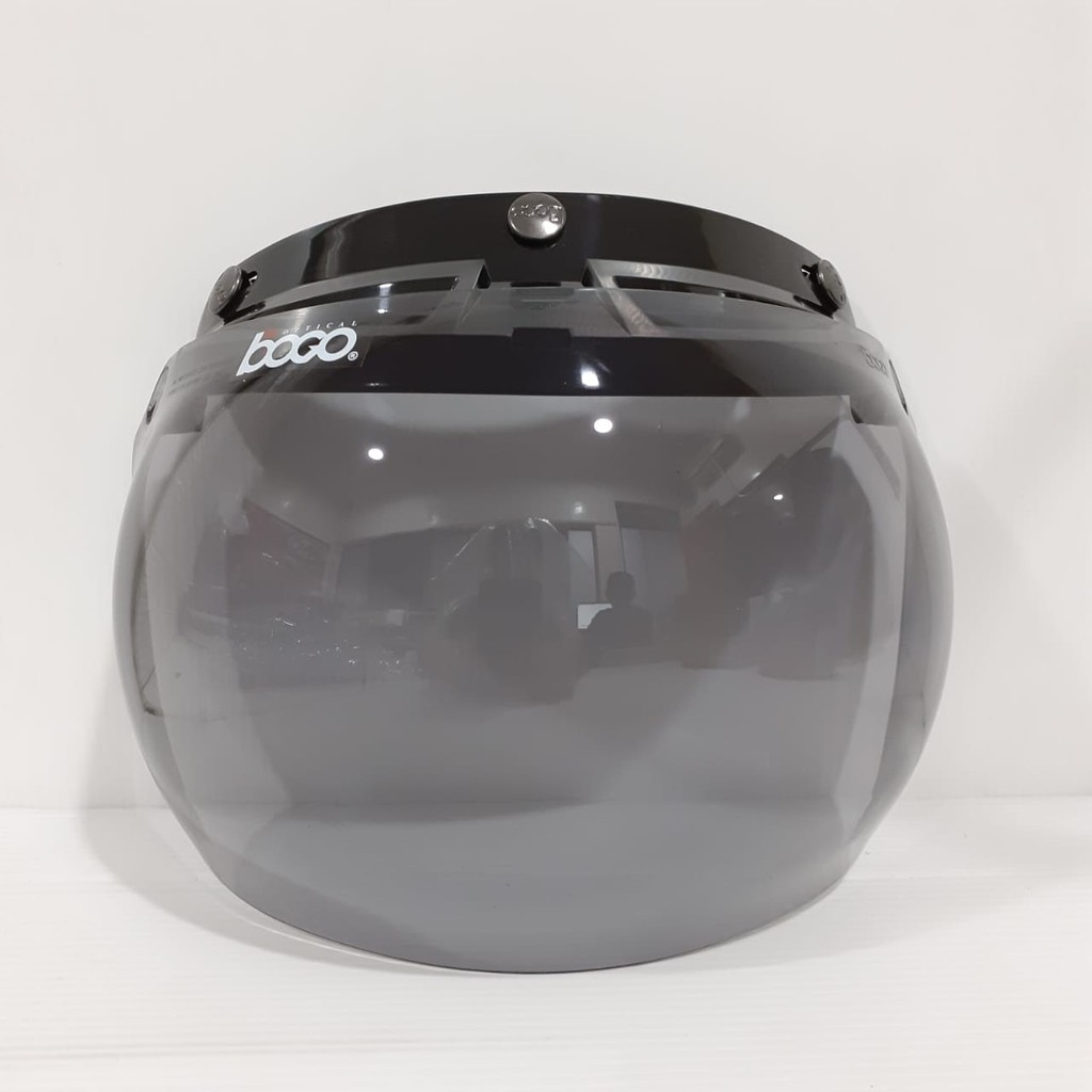 KACA HELM RETRO MERK BOGO 100% ORIGINAL CEMBUNG SMOKE