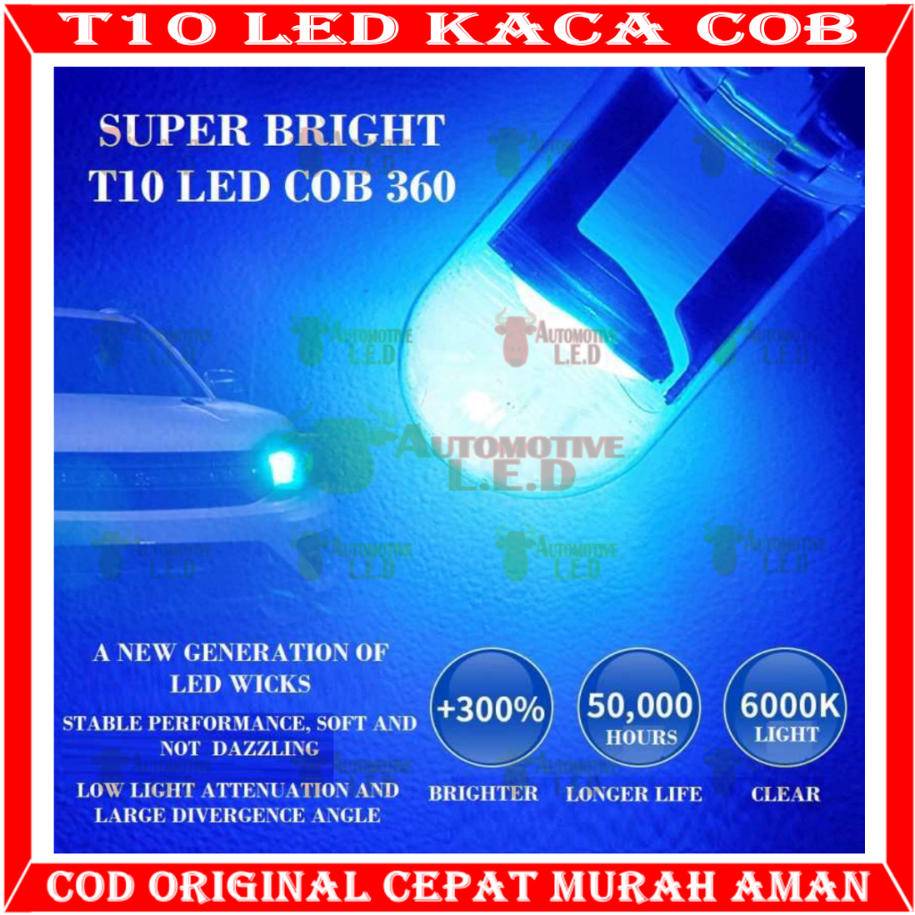 ORIGINAL LAMPU LED T10 RESIN FULL KACA 360 LAMPU SENJA LAMPU PLAT SUPER BRIGHT HARGA SEPASANG